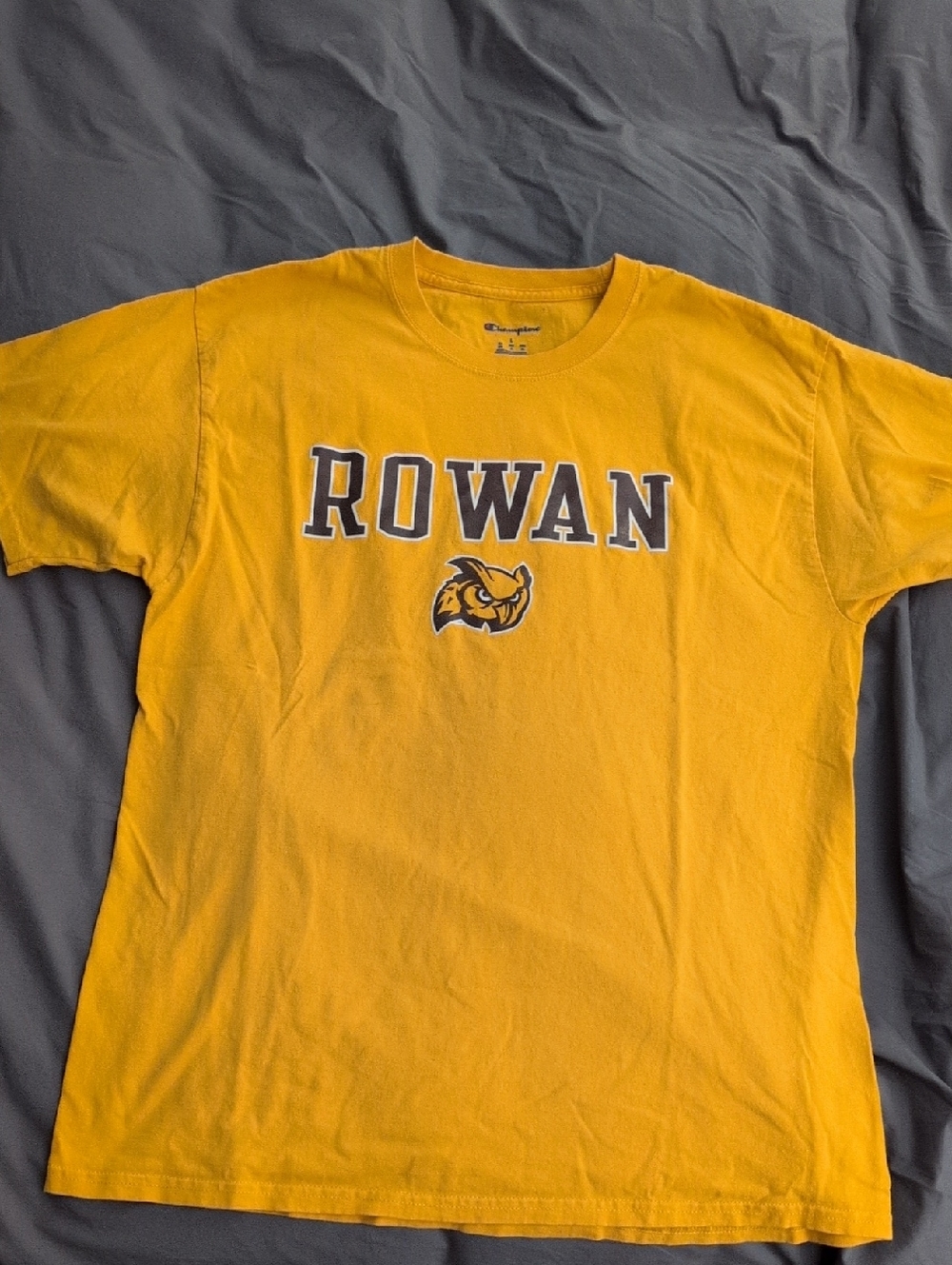 large Champion Gold Rowan Collegiate Short-Sleeve Tee